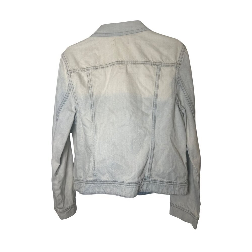 Halogen Bleached-Out Wash Denim Jacket, Size: MP - Picture 3 of 11